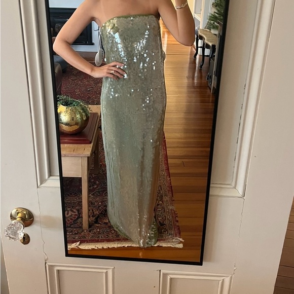 Staud CASEY DRESS GARDEN MOSS - Picture 4 of 6